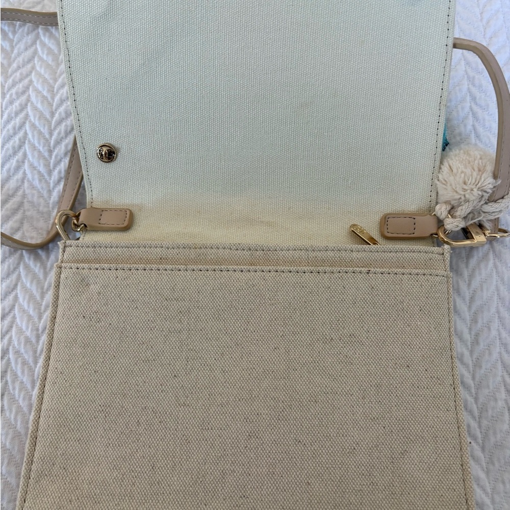 Spartina 449 Sea Islands Crossbody Bag - Blue and Tan - Picture 2 of 10